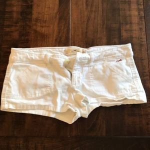 Hollister White Twill Shorts